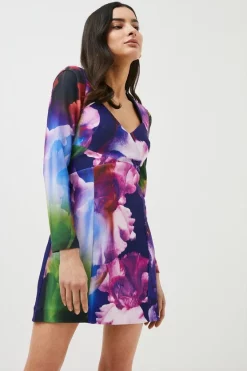 Cheapest 😉 Karen Millen Petite Floral Figure Form Stretch Woven Mini 🔔