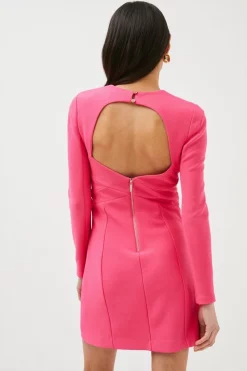 Hot Sale 🥰 Karen Millen Petite Figure Form Stretch Woven Mini - pink ⌛ -Occasionwear Popular Store bkk00028 pink xl 2