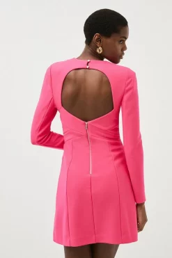 Hot Sale 🥰 Karen Millen Petite Figure Form Stretch Woven Mini - pink ⌛ -Occasionwear Popular Store bkk00028 pink xl 4