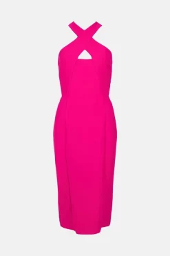 Promo โ Karen Millen Figure Form Cross Front Woven ๐ Dress - magenta ๐ 10 Promo โ Karen Millen Figure Form Cross Front Woven ๐ Dress - magenta ๐ -Occasionwear Popular Store bkk00036 magenta xl 3