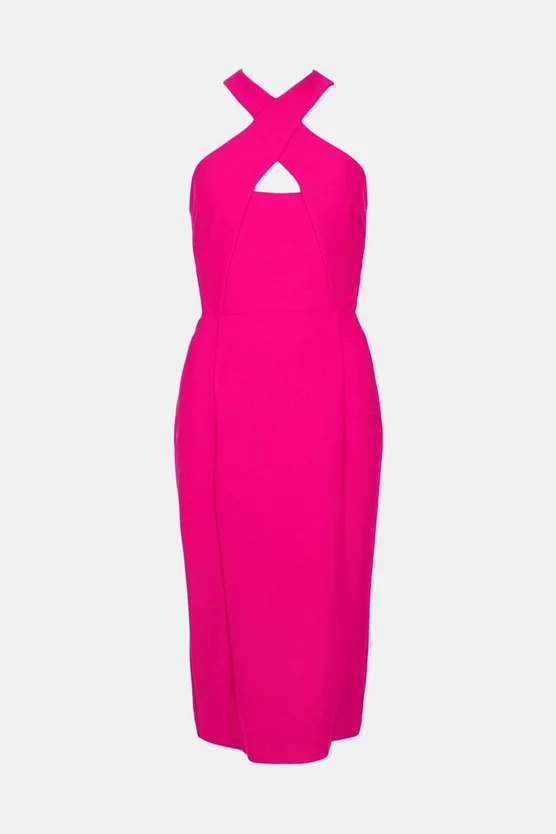 Promo โ Karen Millen Figure Form Cross Front Woven ๐ Dress - magenta ๐ 6 Promo โ Karen Millen Figure Form Cross Front Woven ๐ Dress - magenta ๐ - Image 4