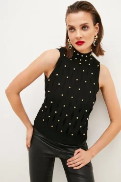 Best reviews of 🧨 Karen Millen Studded Open Knit Top 😀