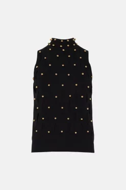 Best reviews of 🧨 Karen Millen Studded Open Knit Top 😀 -Occasionwear Popular Store bkk00084 black xl 3