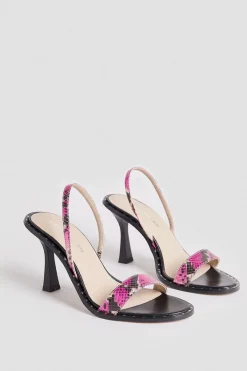 Budget 🌟 Karen Millen Studded Sole Leather Slingback - berry 🎁 -Occasionwear Popular Store bkk00216 berry xl 3