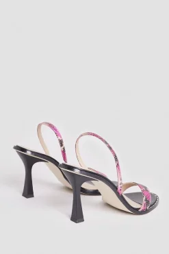 Budget 🌟 Karen Millen Studded Sole Leather Slingback - berry 🎁 -Occasionwear Popular Store bkk00216 berry xl 5