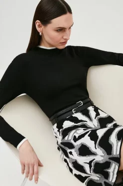 Cheapest ⌛ Karen Millen Texture Jacquard Knit Mini 👗 Dress - mono 😍 8 Cheapest ⌛ Karen Millen Texture Jacquard Knit Mini 👗 Dress - mono 😍 -Occasionwear Popular Store bkk00256 mono xl 1