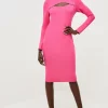 Buy ⌛ Karen Millen Cut Out Detail Bodycon Jersey 👗 Dress - plum 🎁 -Occasionwear Popular Store bkk00296 plum xl
