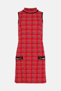 New โค๏ธ Karen Millen Textured Check Knit Mini ๐ Dress ๐ฅ 11 New โค๏ธ Karen Millen Textured Check Knit Mini ๐ Dress ๐ฅ -Occasionwear Popular Store bkk00355 red xl 3