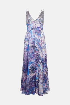 Cheap 🔥 Karen Millen Beaded Embellished Woven Maxi - blue 💯 -Occasionwear Popular Store bkk00378 blue xl 3