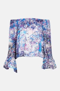 Best reviews of 🔔 Karen Millen Beaded Embellished Drama Kimono Woven Top - blue 😍 -Occasionwear Popular Store bkk00379 blue xl 3