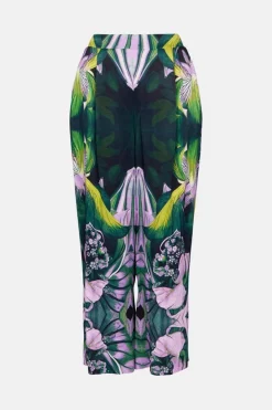 Best deal ⌛ Karen Millen Soon Wide Leg Cropped Palazzo - floral 🎁 -Occasionwear Popular Store bkk00455 floral xl 3