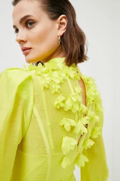 Coupon โจ Karen Millen Applique Beaded Balloon Sleeve Woven ๐ Dress - yellow โ 10 Coupon โจ Karen Millen Applique Beaded Balloon Sleeve Woven ๐ Dress - yellow โ -Occasionwear Popular Store bkk00468 yellow xl 2