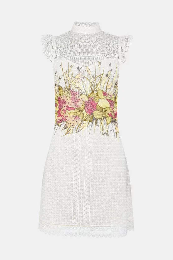 Deals π Karen Millen Placed Floral Guipure Lace Mini π Dress - ivory π 6 Deals π Karen Millen Placed Floral Guipure Lace Mini π Dress - ivory π - Image 4