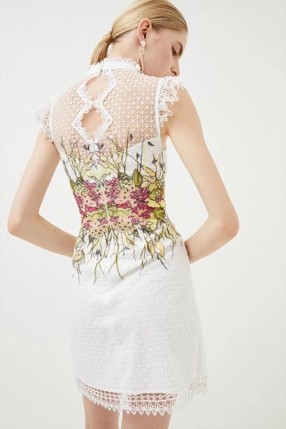 Deals π Karen Millen Placed Floral Guipure Lace Mini π Dress - ivory π 7 Deals π Karen Millen Placed Floral Guipure Lace Mini π Dress - ivory π - Image 5