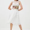 Best Pirce โ Karen Millen Placed Floral Guipure Lace Pleat Midi - ivory โค๏ธ 2 Best Pirce โ Karen Millen Placed Floral Guipure Lace Pleat Midi - ivory โค๏ธ -Occasionwear Popular Store bkk00475 ivory xl