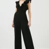 Deals โค๏ธ Karen Millen Soft Tailored Ruffle Detail Jumpsuit ๐ฅ 2 Deals โค๏ธ Karen Millen Soft Tailored Ruffle Detail Jumpsuit ๐ฅ -Occasionwear Popular Store bkk00556 black xl