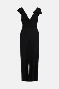 Deals โค๏ธ Karen Millen Soft Tailored Ruffle Detail Jumpsuit ๐ฅ 10 Deals โค๏ธ Karen Millen Soft Tailored Ruffle Detail Jumpsuit ๐ฅ -Occasionwear Popular Store bkk00556 black xl 3