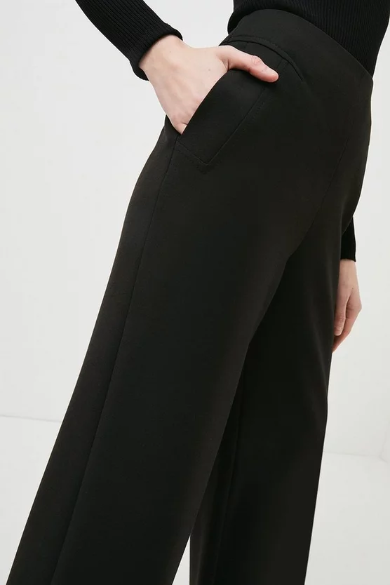 Promo โ Karen Millen Compact Stretch Cropped Wide Trousers - black ๐ 4 Promo โ Karen Millen Compact Stretch Cropped Wide Trousers - black ๐ - Image 2