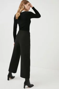 Promo โ Karen Millen Compact Stretch Cropped Wide Trousers - black ๐ 9 Promo โ Karen Millen Compact Stretch Cropped Wide Trousers - black ๐ -Occasionwear Popular Store bkk00562 black xl 2
