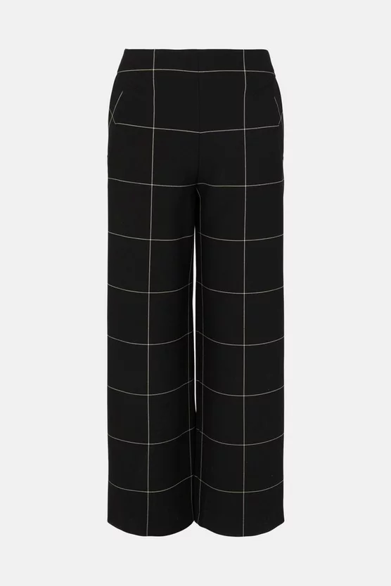 Promo โ Karen Millen Compact Stretch Cropped Wide Trousers - black ๐ 6 Promo โ Karen Millen Compact Stretch Cropped Wide Trousers - black ๐ - Image 4
