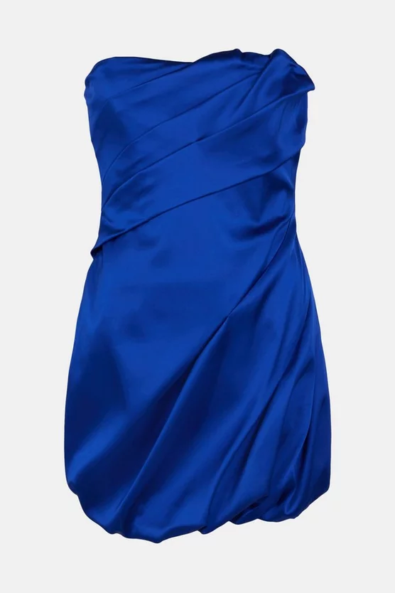Coupon 🛒 Karen Millen Italian Structured Satin Bandeau Mini 👗 Dress 💯 6 Coupon 🛒 Karen Millen Italian Structured Satin Bandeau Mini 👗 Dress 💯 - Image 4