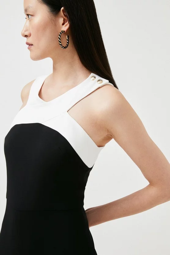 Best Sale ๐ Karen Millen Compact Stretch Viscose Button Jumpsuit ๐ 4 Best Sale ๐ Karen Millen Compact Stretch Viscose Button Jumpsuit ๐ - Image 2