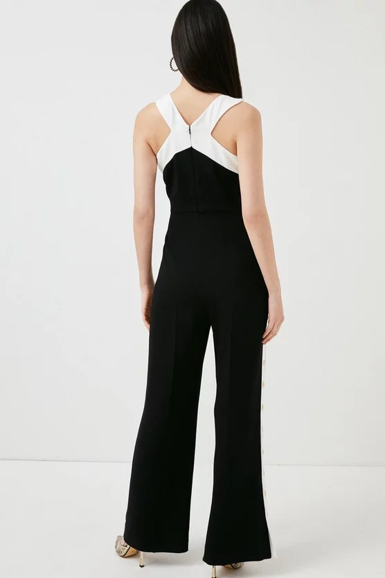 Best Sale ๐ Karen Millen Compact Stretch Viscose Button Jumpsuit ๐ 5 Best Sale ๐ Karen Millen Compact Stretch Viscose Button Jumpsuit ๐ - Image 3