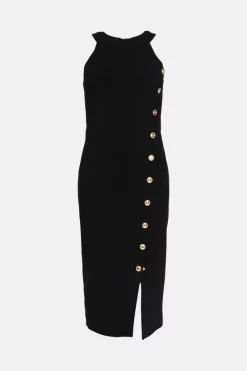Cheapest ๐ Karen Millen Compact Stretch Viscose Button Halter Midi ๐ Dress ๐ฏ 10 Cheapest ๐ Karen Millen Compact Stretch Viscose Button Halter Midi ๐ Dress ๐ฏ -Occasionwear Popular Store bkk00577 black xl 3