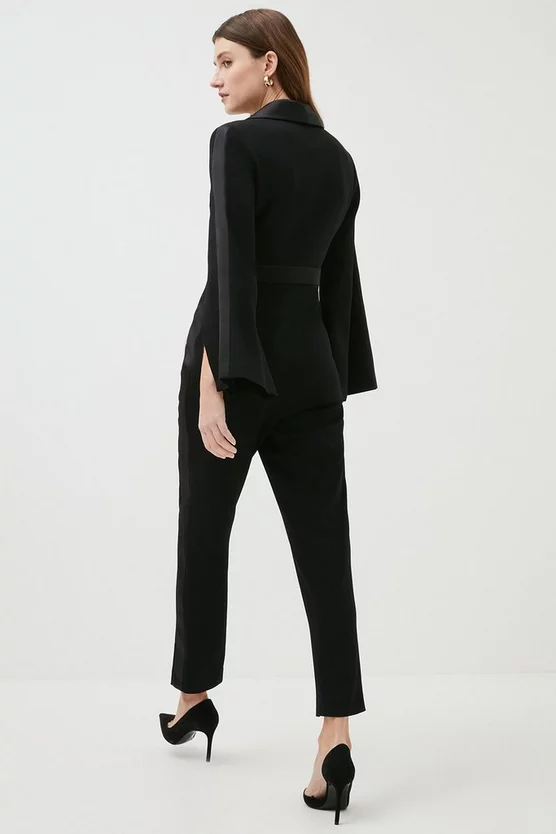 Buy 🤩 Karen Millen Compact Stretch Viscose Flare Sleeve Jumpsuit 👏 5 Buy 🤩 Karen Millen Compact Stretch Viscose Flare Sleeve Jumpsuit 👏 - Image 3