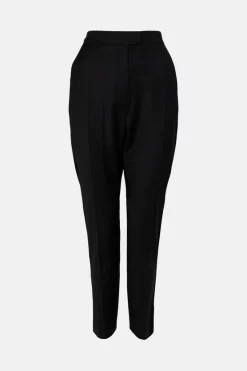 Top 10 ⌛ Karen Millen Wool Rich Satin Contrast Slim Leg Trouser - black 🧨 -Occasionwear Popular Store bkk00660 black xl 3