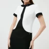 Deals 👍 Karen Millen Compact Stretch Panelled Button A Line Mini 👗 Dress - blackwhite ⭐ 1 Deals 👍 Karen Millen Compact Stretch Panelled Button A Line Mini 👗 Dress - blackwhite ⭐ -Occasionwear Popular Store bkk00682 blackwhite xl
