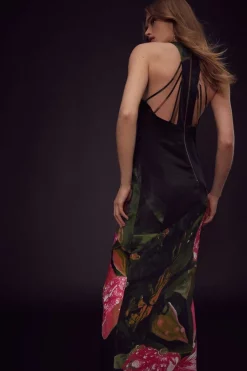 Cheap 😍 Karen Millen Shadow Strappy Back Woven Slip 👗 Dress - floral 🔔 -Occasionwear Popular Store bkk00720 floral xl 2