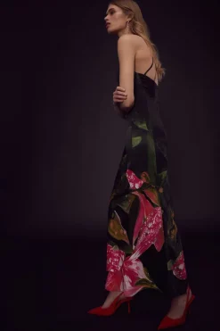 Cheap 😍 Karen Millen Shadow Strappy Back Woven Slip 👗 Dress - floral 🔔 -Occasionwear Popular Store bkk00720 floral xl 4