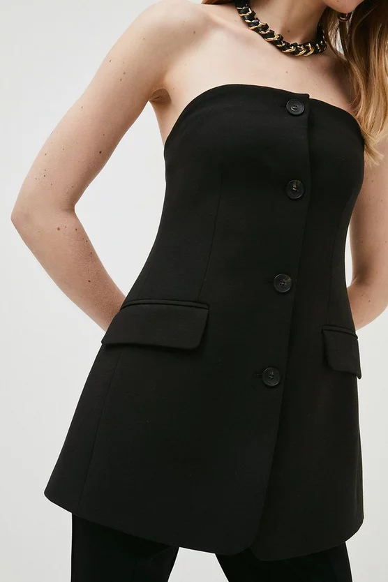 Best Sale โค๏ธ Karen Millen Compact Stretch Tailored Bandeau Bodice ๐ 4 Best Sale โค๏ธ Karen Millen Compact Stretch Tailored Bandeau Bodice ๐ - Image 2