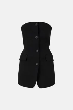 Best Sale โค๏ธ Karen Millen Compact Stretch Tailored Bandeau Bodice ๐ 10 Best Sale โค๏ธ Karen Millen Compact Stretch Tailored Bandeau Bodice ๐ -Occasionwear Popular Store bkk00766 black xl 3