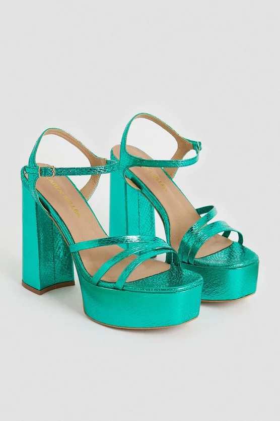 Top 10 βοΈ Karen Millen Metallic Strappy Platform π 4 Top 10 βοΈ Karen Millen Metallic Strappy Platform π - Image 2