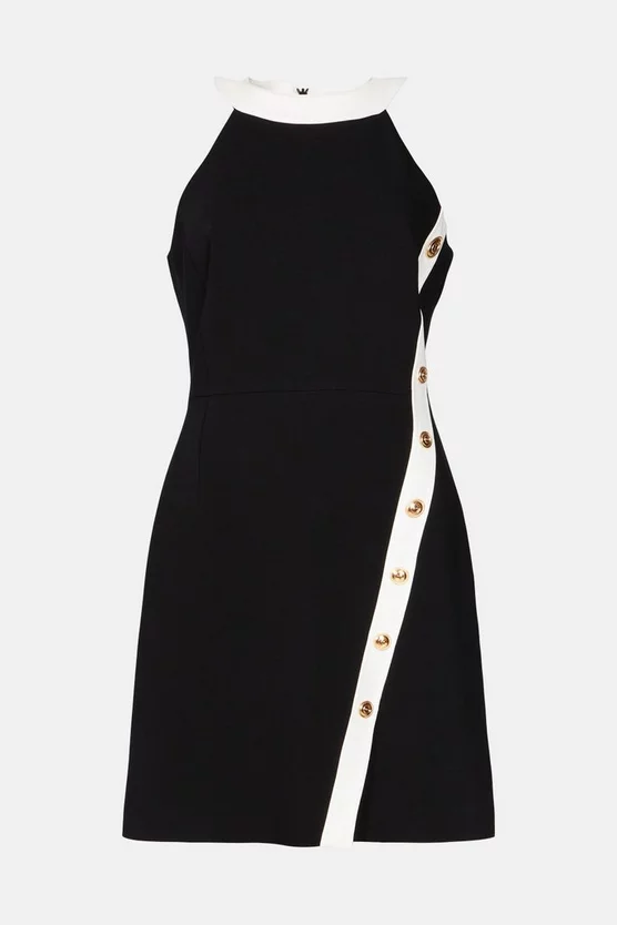 Best deal ๐ฅ Karen Millen Compact Stretch Viscose Button A Line Mini ๐ Dress ๐ 6 Best deal ๐ฅ Karen Millen Compact Stretch Viscose Button A Line Mini ๐ Dress ๐ - Image 4
