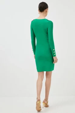 Flash Sale โค๏ธ Karen Millen Petite Bandage Knit Trimmed Wrap Front ๐ Dress - green ๐ 9 Flash Sale โค๏ธ Karen Millen Petite Bandage Knit Trimmed Wrap Front ๐ Dress - green ๐ -Occasionwear Popular Store bkk00846 green xl 2