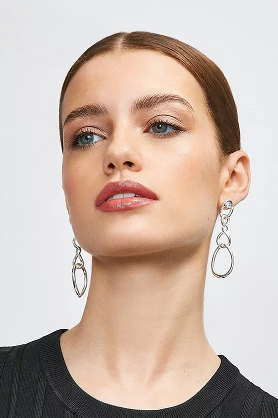 Best deal ๐ Karen Millen Silver Plated Twisted Drop Earrings ๐ 3 Best deal ๐ Karen Millen Silver Plated Twisted Drop Earrings ๐