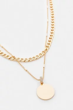 Top 10 ✨ Karen Millen Gold Plated Coin Layered Necklace ✔️ -Occasionwear Popular Store bkk00875 gold xl 2