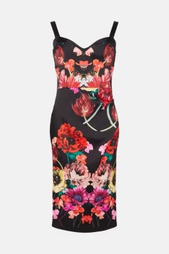 Promo 😍 Karen Millen Italian Printed Satin Floral Mirror Midi 👗 Dress 🛒 11 Promo 😍 Karen Millen Italian Printed Satin Floral Mirror Midi 👗 Dress 🛒 -Occasionwear Popular Store bkk00940 floral xl 3