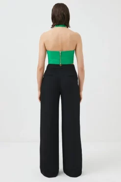 Flash Sale 🔔 Karen Millen Limited Edition Oversized Wide Leg Trousers 🤩 -Occasionwear Popular Store bkk00956 black xl 5
