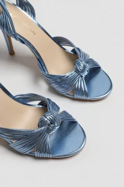 Budget 🥰 Karen Millen Leather Strappy Knot Detail 👠 Heels ✔️ -Occasionwear Popular Store bkk01020 baby20blue xl 3