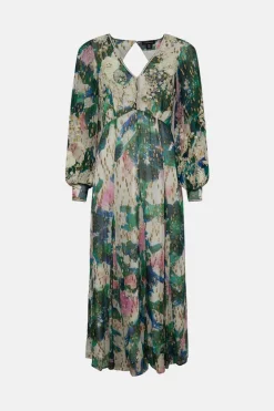 New ✨ Karen Millen Abstract Print & Applique Detail Woven Maxi - ivory 🤩 -Occasionwear Popular Store bkk01196 ivory xl 3