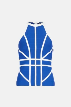Cheapest 🥰 Karen Millen Bandage Knit Contrast Halter Top 😀 13 Cheapest 🥰 Karen Millen Bandage Knit Contrast Halter Top 😀 -Occasionwear Popular Store bkk01214 cobalt xl 3