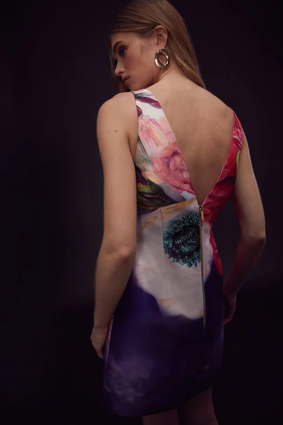 Discount π Karen Millen Apotheosis Deep V Shift Woven π Dress - floral 𧨠5 Discount π Karen Millen Apotheosis Deep V Shift Woven π Dress - floral 𧨠- Image 3