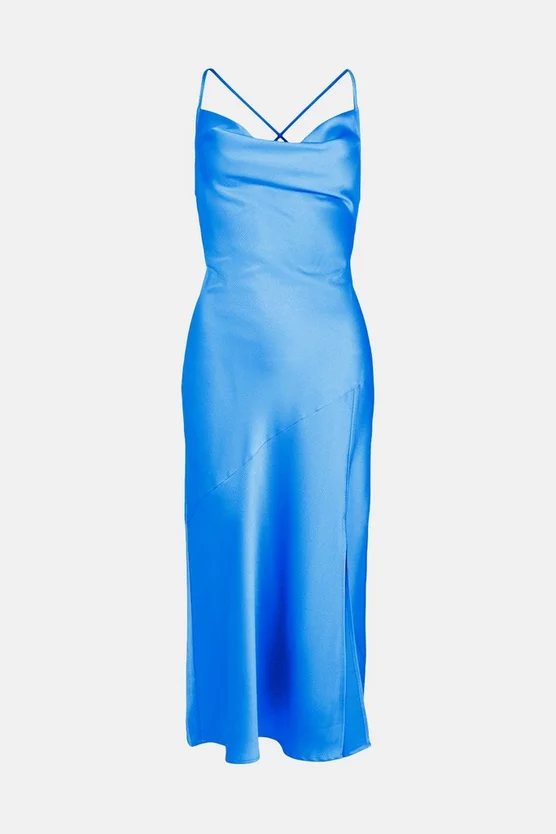 Promo ๐คฉ Karen Millen Petite ๐จ Hammered Satin Cowl Woven Slip ๐ Dress ๐งจ 6 Promo ๐คฉ Karen Millen Petite ๐จ Hammered Satin Cowl Woven Slip ๐ Dress ๐งจ - Image 4