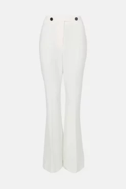 Wholesale π Karen Millen Compact Stretch Button Detail Flared Trousers - ivory π― 10 Wholesale π Karen Millen Compact Stretch Button Detail Flared Trousers - ivory π― -Occasionwear Popular Store bkk01342 ivory xl 3