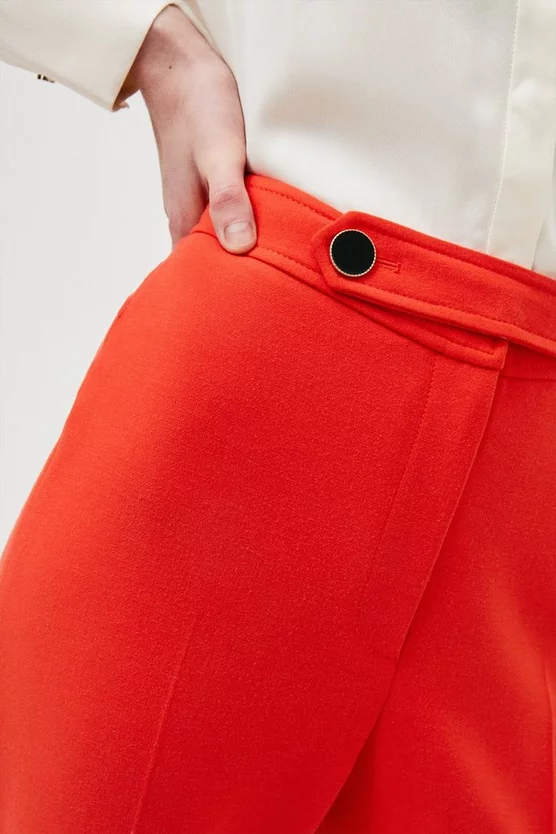 Hot Sale ๐ฅ Karen Millen Compact Stretch Button Detail Flare Trousers - red ๐ฅ 4 Hot Sale ๐ฅ Karen Millen Compact Stretch Button Detail Flare Trousers - red ๐ฅ - Image 2