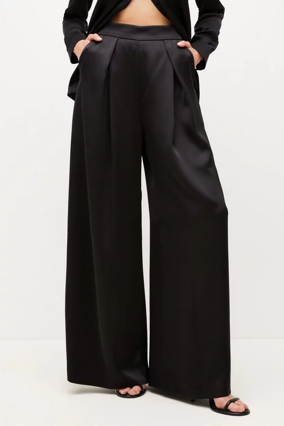 Coupon ๐ Karen Millen Satin Crepe Wide Leg High Waist Trousers ๐ 4 Coupon ๐ Karen Millen Satin Crepe Wide Leg High Waist Trousers ๐ - Image 2